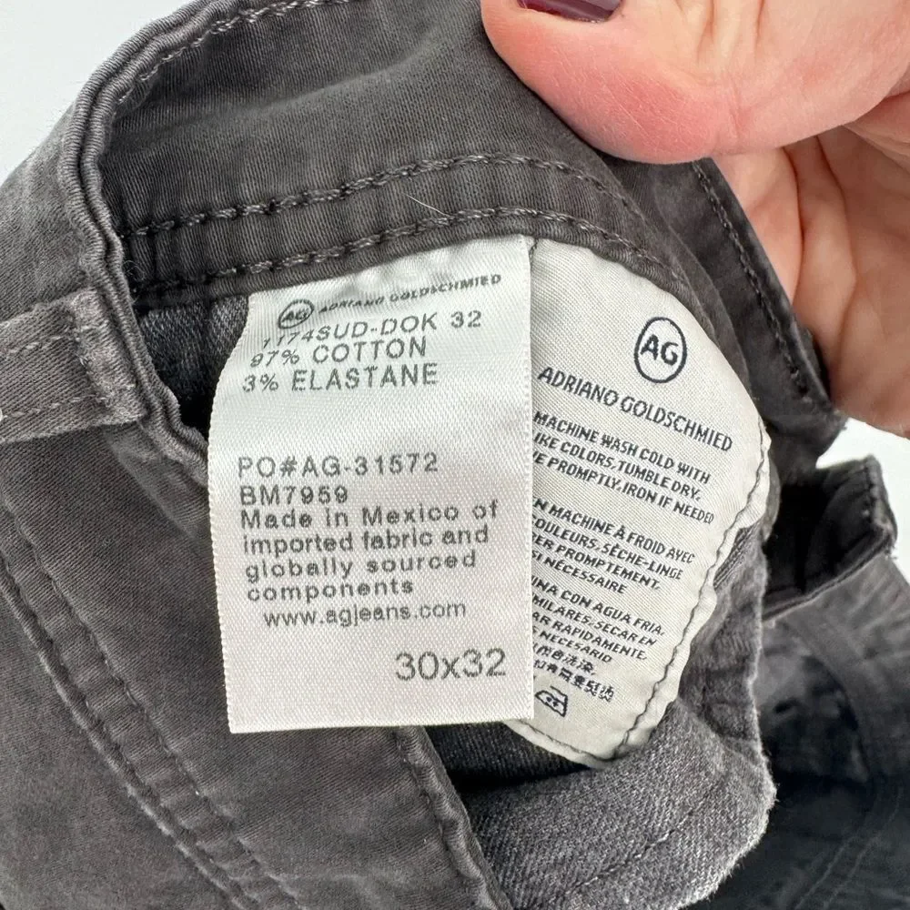 AG Adriano Goldschmied The Graduate Gray Tailored‎ Leg Jeans Men’s 30x32